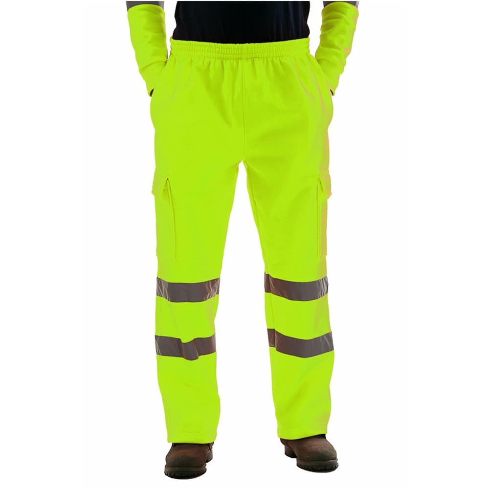 Men's Clothing Men's Reflective Strip Sanitation Worker Uniform Fleece Casual Trousers
