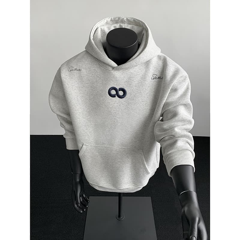 Unisex Streetwear Hoodie – Minimalist Pullover With Subtle Jacquard (M-3XL) | 85% Cotton For All-Season Comfort