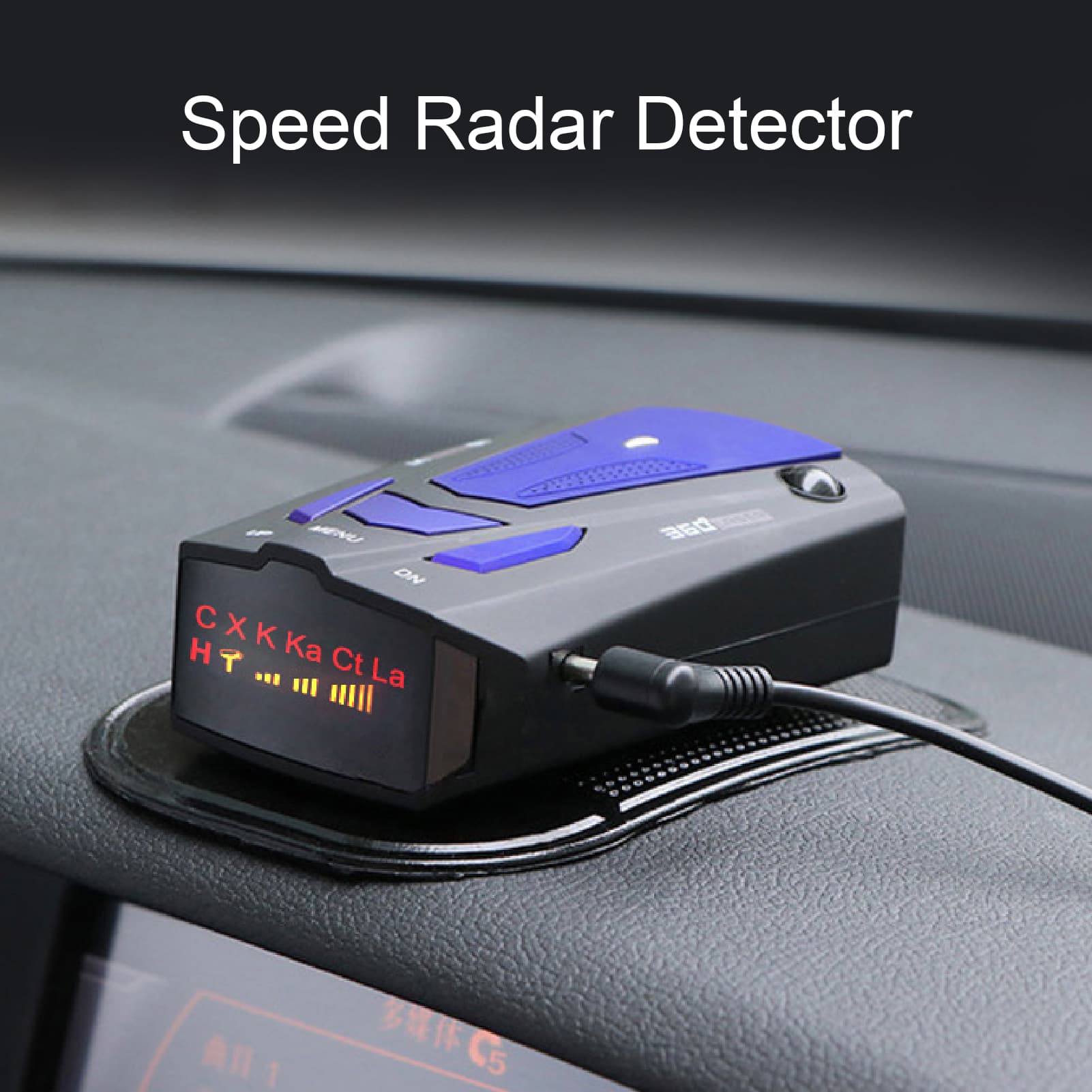 V7 12V 360 Degrees Speed Radar Detector Long Range Voice Alert Laser Radar Detector for Vehicles