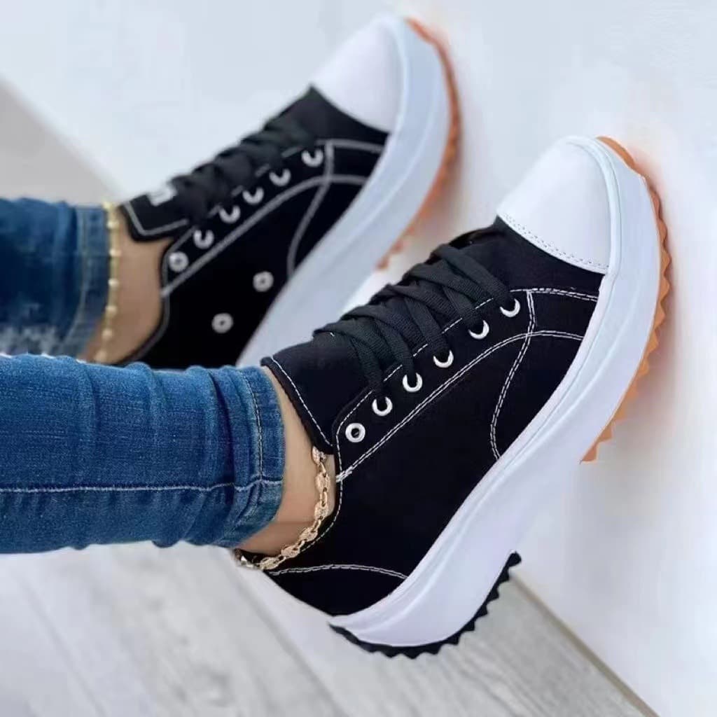 Canvas casual single shoes women's canvas solid color low top large size women's shoes