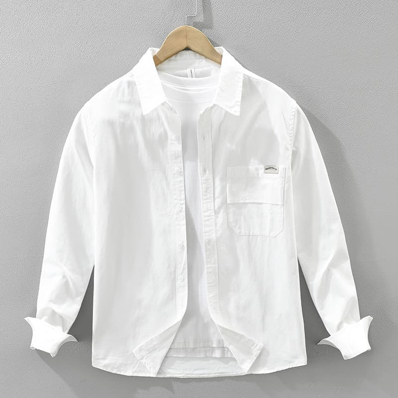 New Workwear Long Sleeved Shirt For Men, Fashionable And Versatile, Artistic And Casual Loose Top