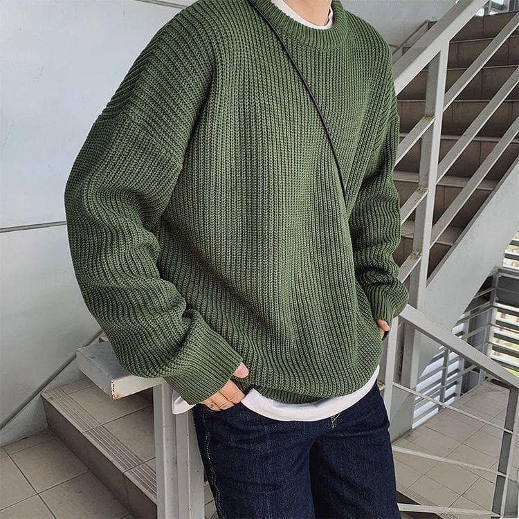 Men's Clothing Round neck sweater men's 2024 new autumn and winter underwear sweater loose thickened ins fashion