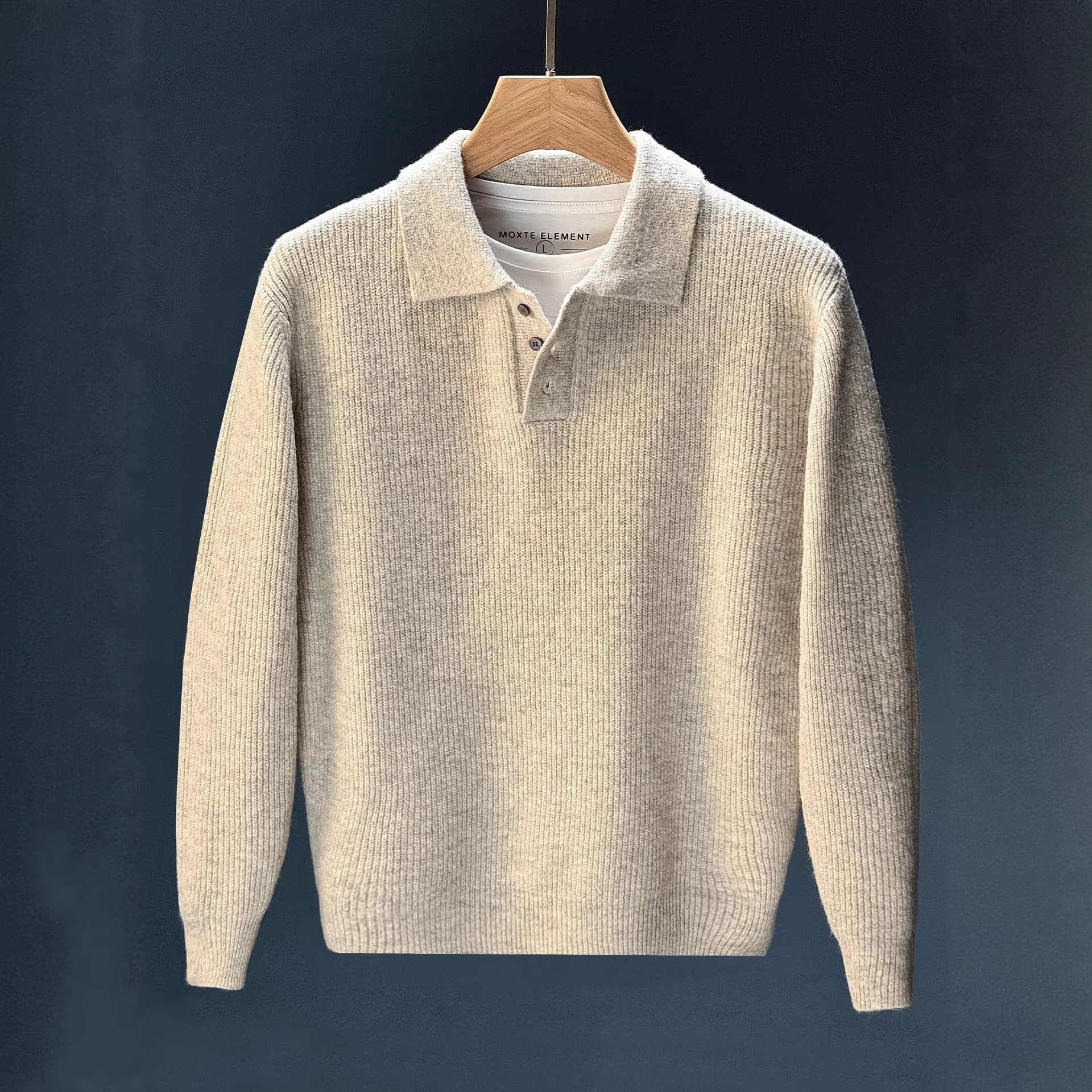 ​​Men's Classic Polo Sweater – Slim Fit Collared Knit Top For Winter & Fall (M-3XL)​​