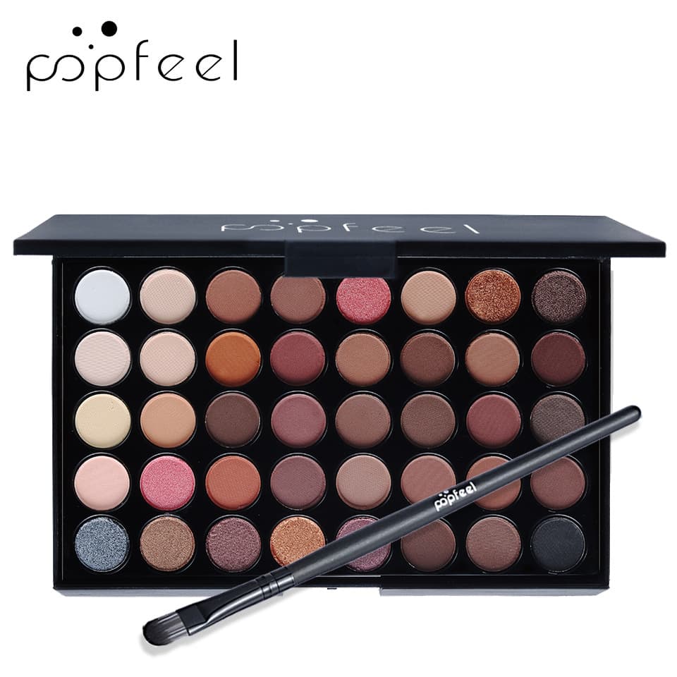 Eye Shadow 40 Color Eyeshadow Pearlescent Matte Earth Color Eyeshadow Palette With Brush Set Eyeshadow Makeup Eyeshadow