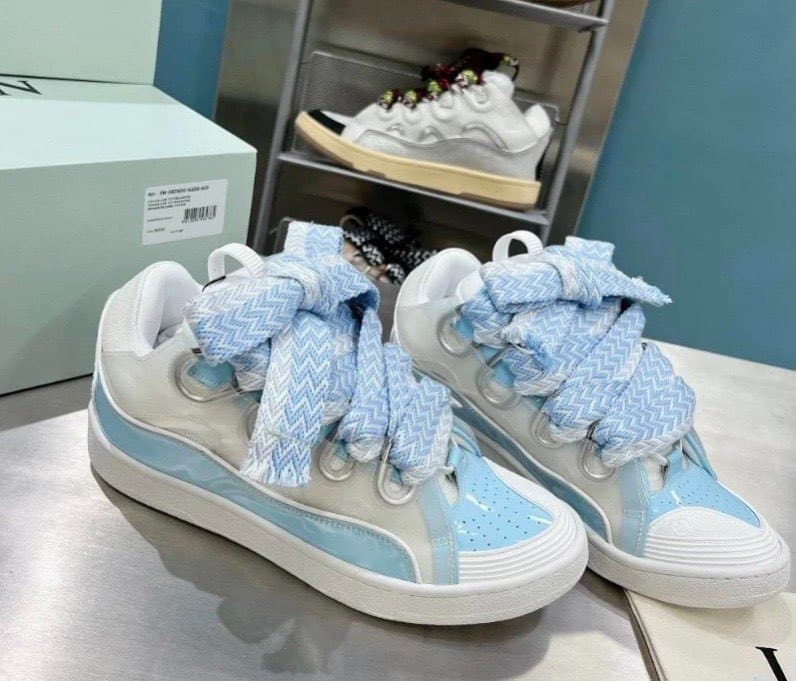 Nouvelles chaussures de sport décontractées CURB pour hommes et femmes, en cuir patchwork à lacets, style cross-frontalier. Nouvelles chaussures d
