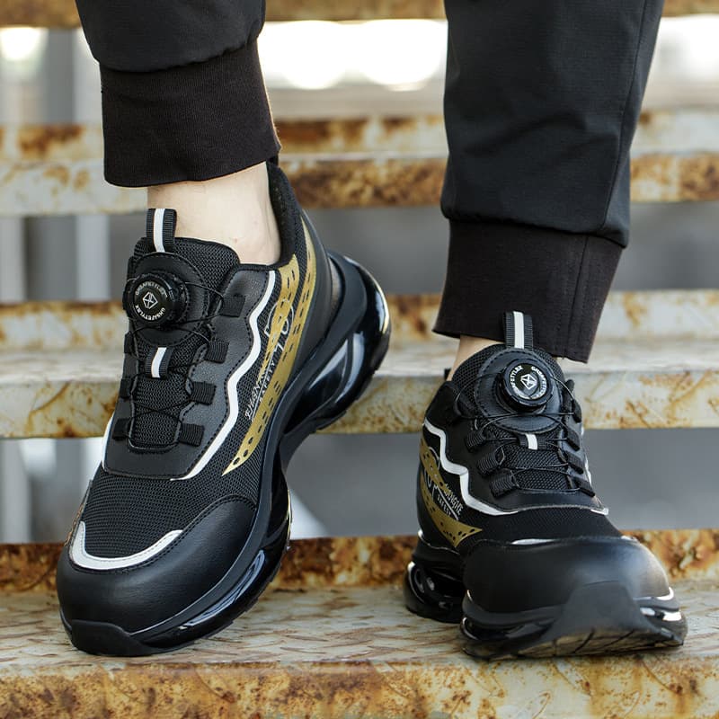 Men’s Shoes Deodorizing, Breathable, Smash Proof, Puncture Proof, Wear Resistant, And Universal For All Seasons. They Are Durable And Safe Work Shoes.