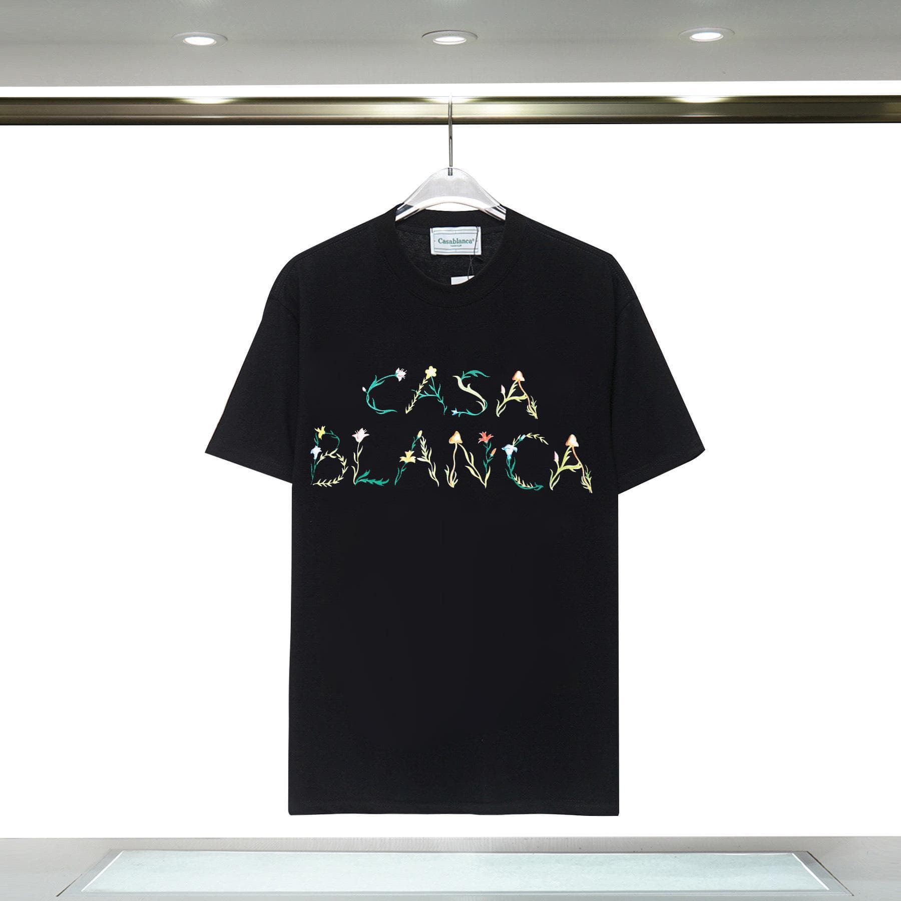 Vêtements pour hommes 24 nouveaux styles Illusion Gate Letter Printing T-shirt à manches courtes à col rond personnalisé
