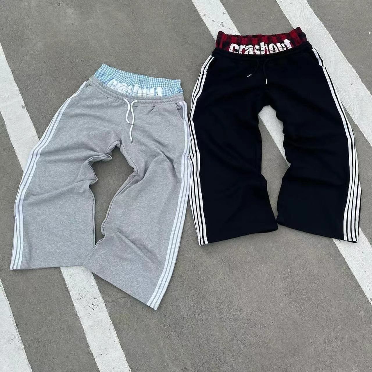 Men's Clothing Hip Hop Street Double Waist Casual Sports Pants High Street Fashion Personality Versatile Trousers