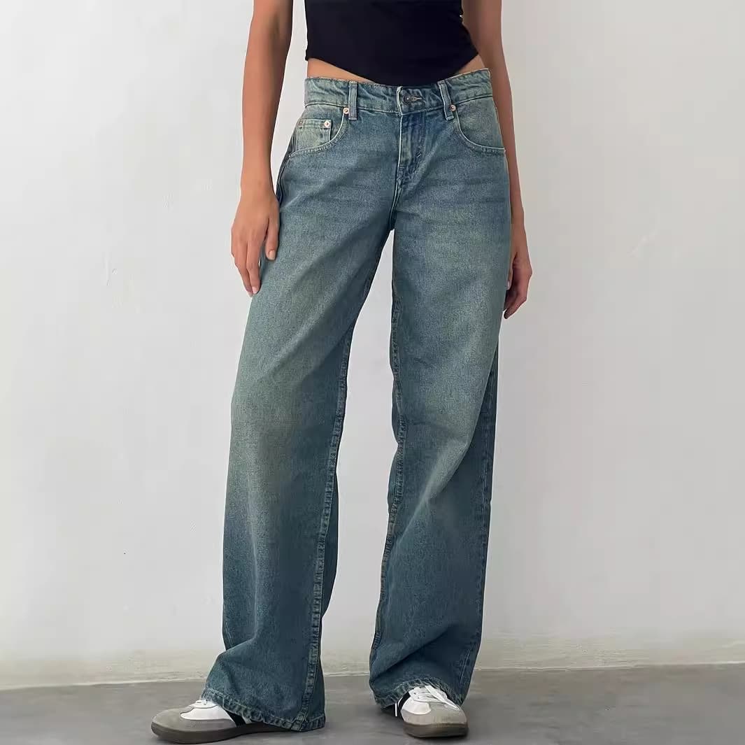 Women's Clothing Women's Denim New Women's Straight Jeans