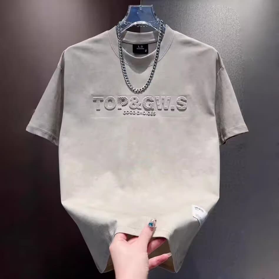 Men's Premium Heavyweight Tie-Dye Letter Print Short Sleeve T-Shirt - Breathable Linen Blend, Relaxed Fit For Summer Casual Wear​