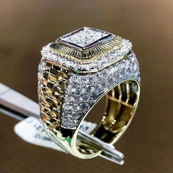 Hip Hop Style HipHop Ring Men's Trend Brand Hip Hop Ring Diamond Ring Hip Hop Punk Rock Fashion Street Ring