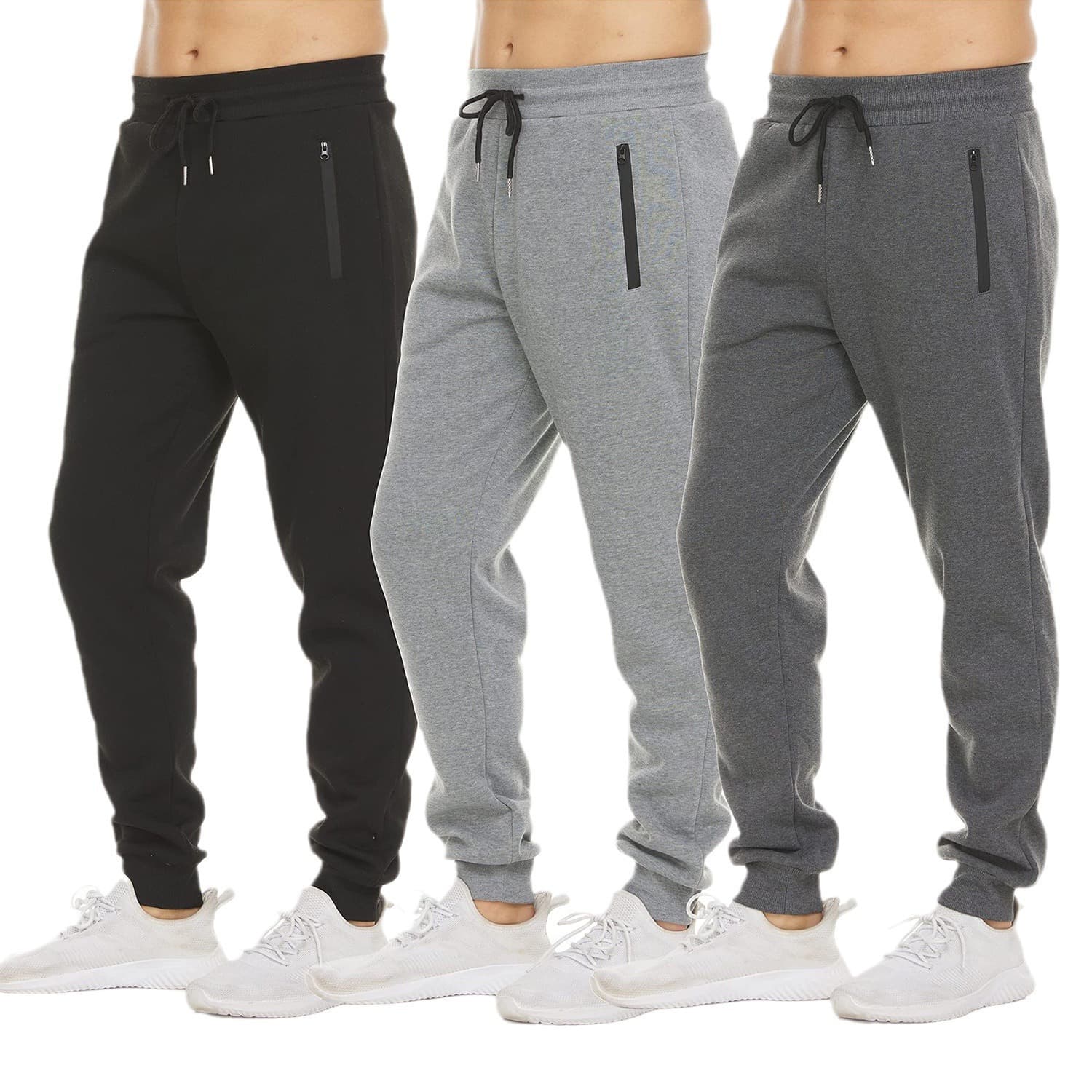 Men's Clothing Sports Pants Casual Pants Sweatpants Drawstring Loose Cuffs Solid Color Trousers Fitness Training Pants