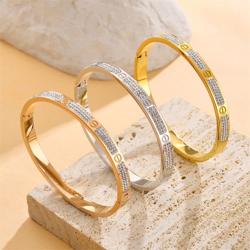 Kaga Man Tian Titanium Steel For Women's Light Fashion Colorless Female Bracelet Jewelry