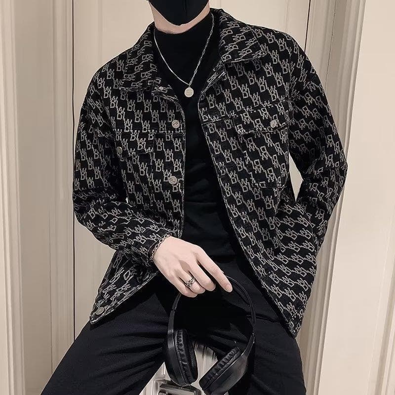 Men's Clothing Denim Jacket Men Spring And Autumn Tops Fashion Brand Ins Trendy Handsome Casual Versatile Lapel Men's Jacket Coat