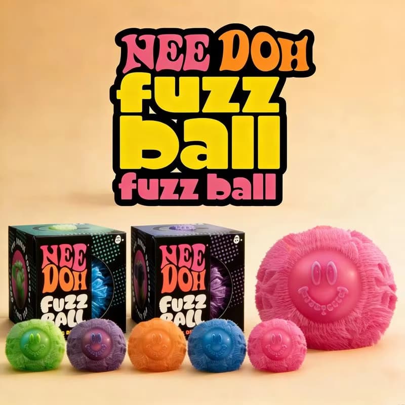 Colorful Fuzzy Nee Doh Fuzz Ball Stress Relief Squeeze Toy Soft Squishy Fidget Ball For Kids Anxiety Relief