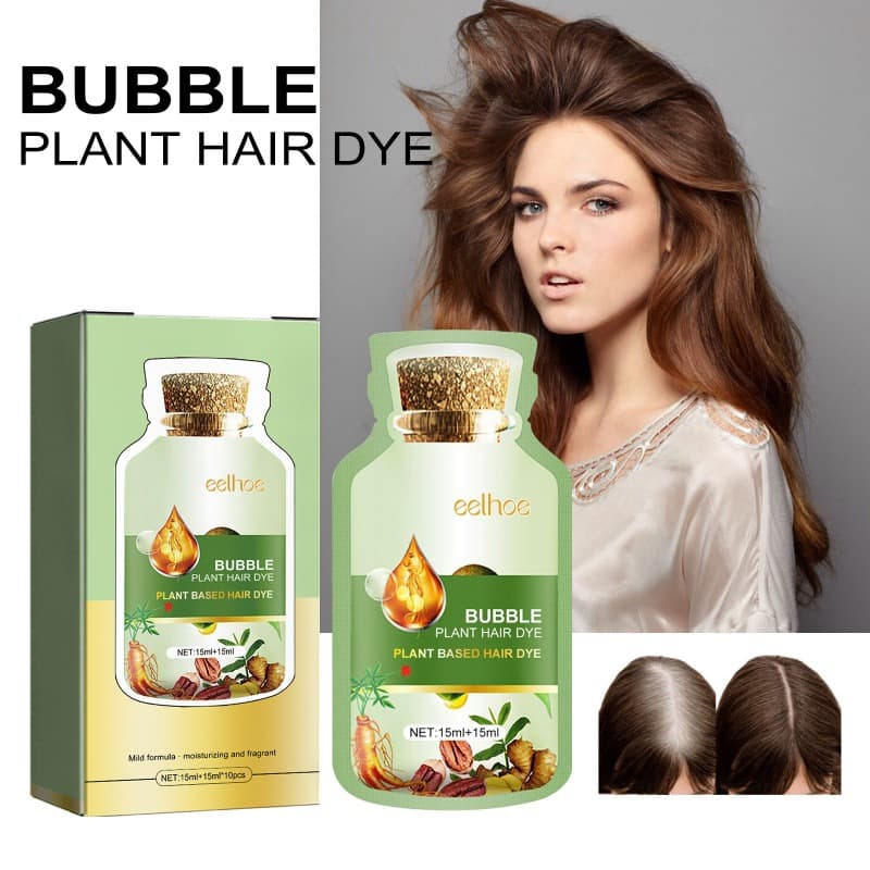 EELHOE Bubble Hairdressing Agent Mild and non-irritating plant bubble hairdressing agent for whitening lazy people's home use to cover gray hair