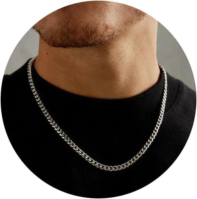 Silver/14K Real Gold Plated Cuban Chain For Men And Boys, Stainless Steel Chain, Robust, Lightfast Necklace, Jewellery Gifts For Him, 16/18/20/22/24"
