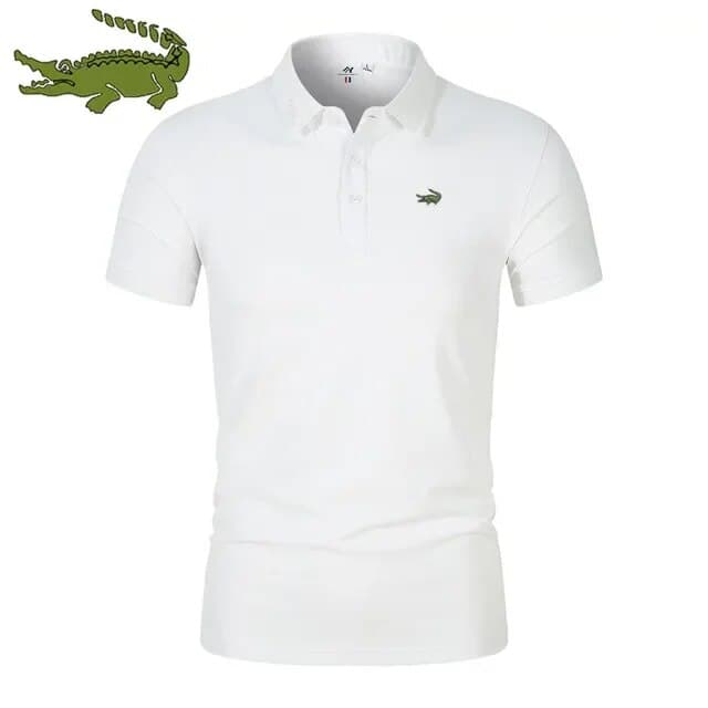 Polo à revers respirant en coton pour homme, broderie, popsicle, tendance, été, loisirs, affaires