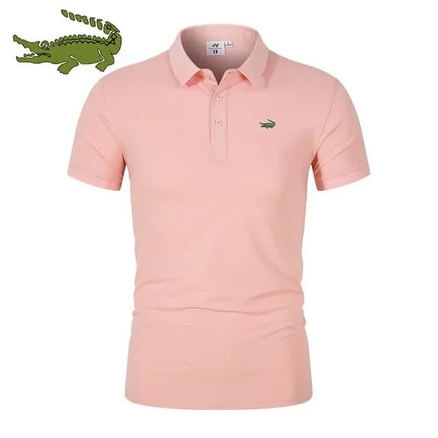 Polo à revers respirant en coton pour homme, broderie, popsicle, tendance, été, loisirs, affaires