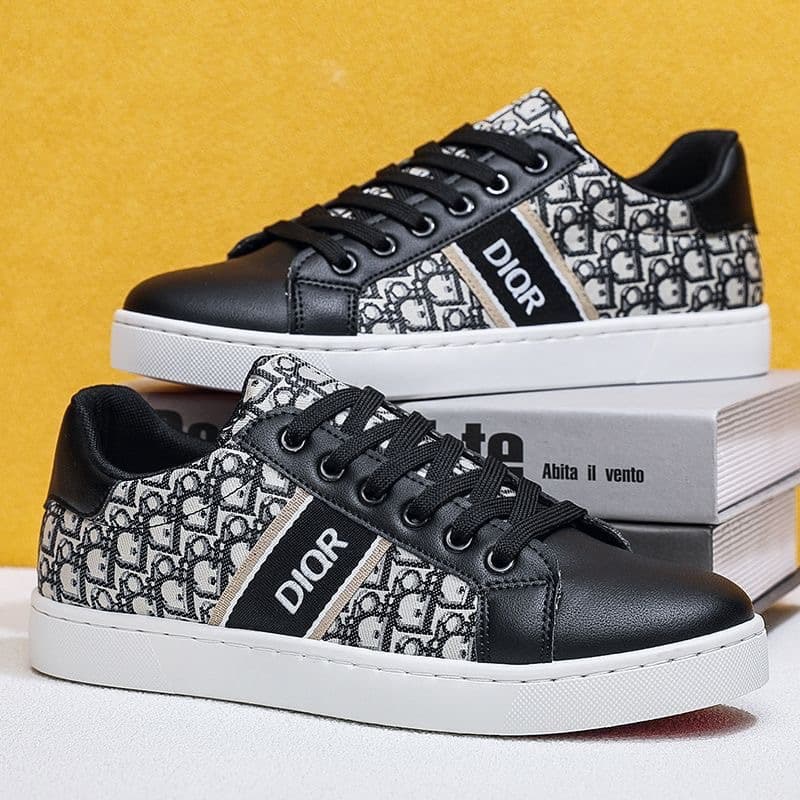 Chaussures de skate décontractées européennes pour homme, modèle D, avec imprimé intégral et empiècements colorés, semelle rouge résistante