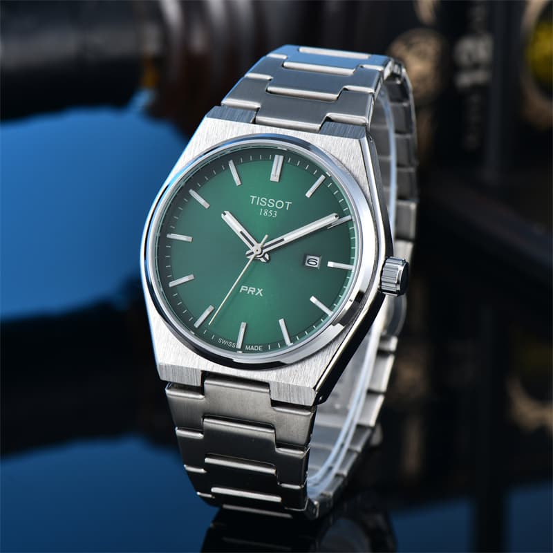 Montres pour hommes TISSOTITY 1853 Montre à quartz en acier inoxydable Montres-bracelets pour hommes Montre de luxe lumineuse étanche PRX WATCH