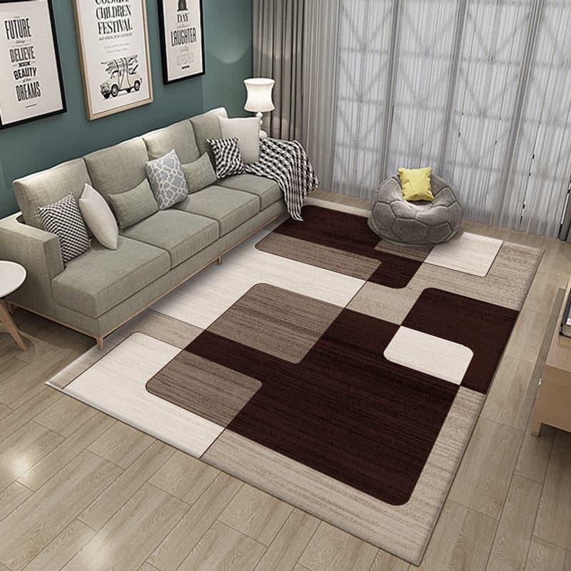 Modern simple Nordic carpet living room bedroom bedside full carpet floor mat Nordic ins geometric home carpet