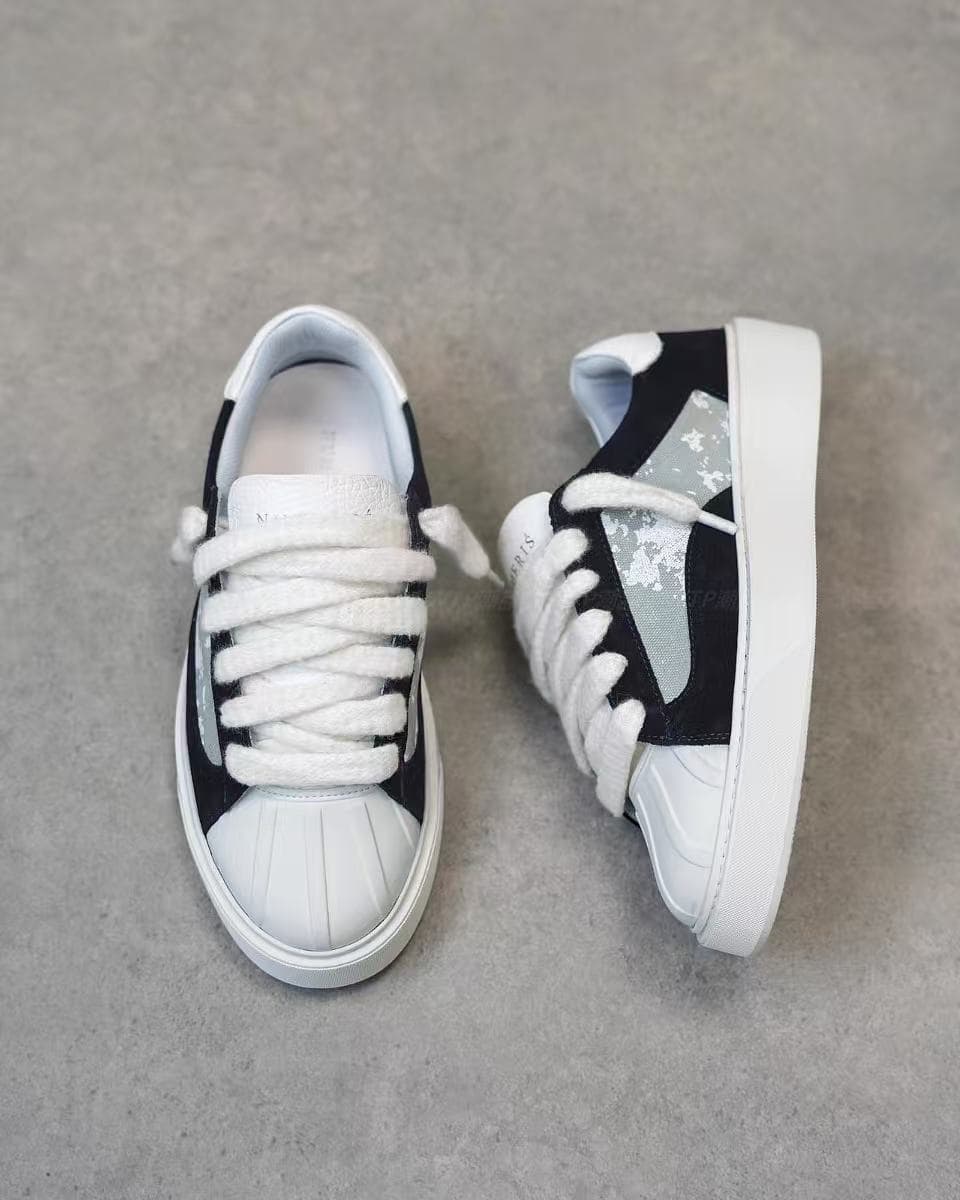 Chaussures Numeris, baskets décontractées pour hommes, plates, à bout rond, à lacets, baskets classiques et polyvalentes en cuir véritable.