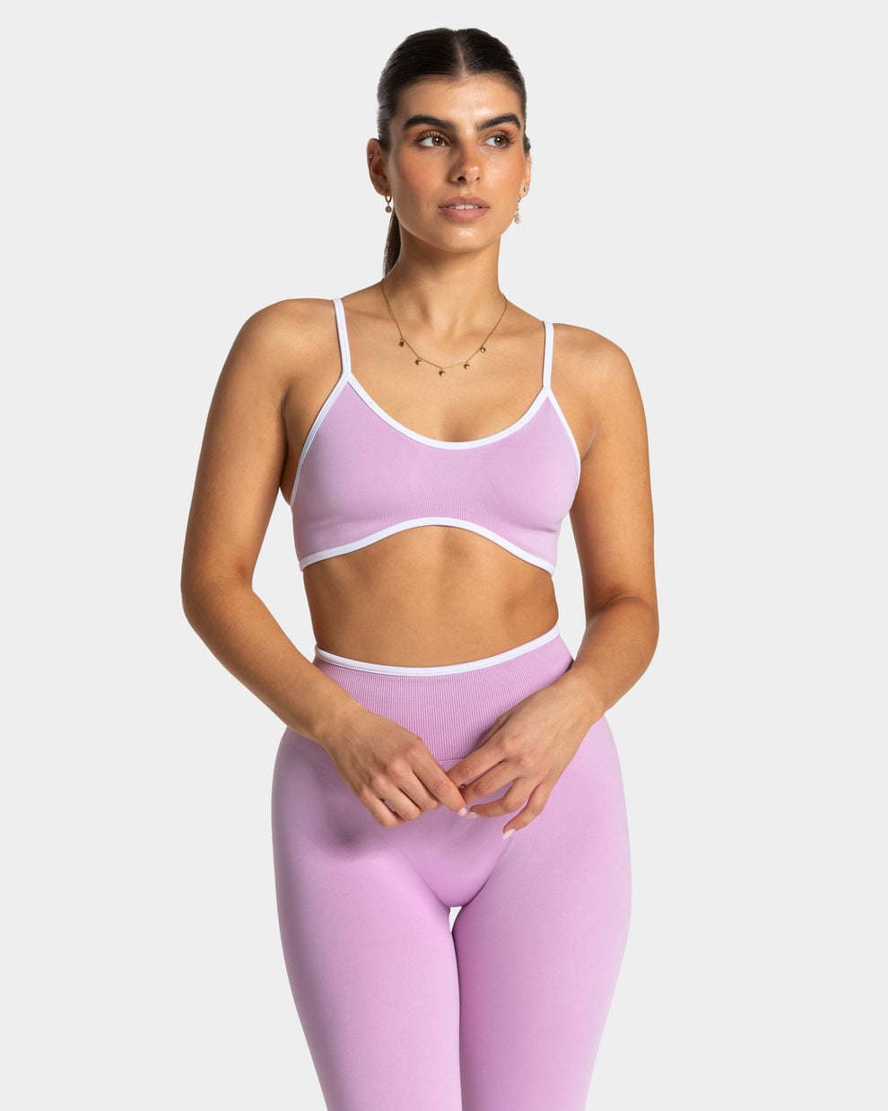 Ensemble débardeur et short de yoga ajusté sans coutures à blocs de couleur - Un article très populaire