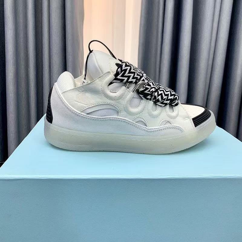 Nouvelles chaussures de sport décontractées CURB pour hommes et femmes, en cuir patchwork à lacets, style cross-frontalier. Nouvelles chaussures d