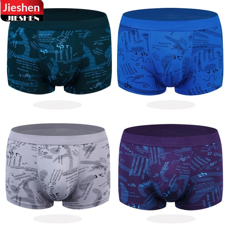Pulse Foreign Trade Cross-Border Factory Direct Sale Modal Men's Comfortable Breathable Plus Size Underwear Printed Briefs