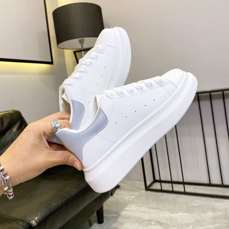 Chaussures pour femmes, chaussures pour hommes, chaussures blanches, chaussures à semelles épaisses, chaussures de sport décontractées