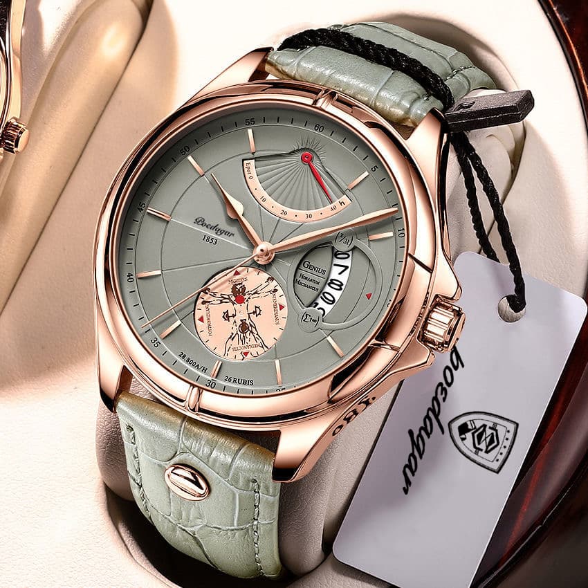 Men Watch Fashion Top Luxury Sport Men's Wristwatch Waterproof Luminous Leather Date Quartz Watches Man Box