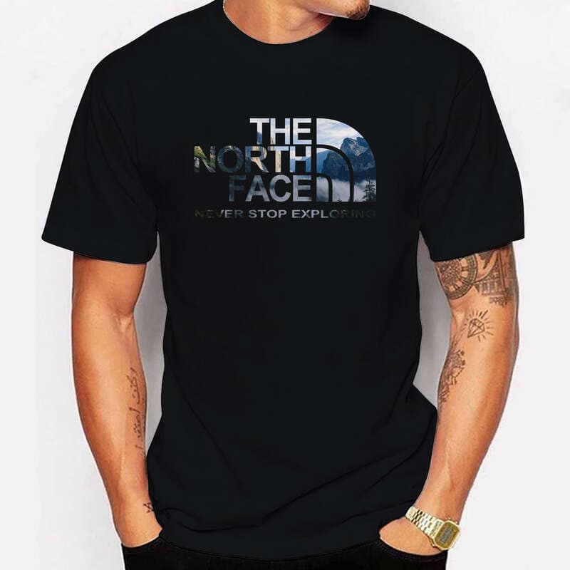 Nouveau coton mode sens impression T-shirt à manches courtes Unsex été marée ample cent hauts