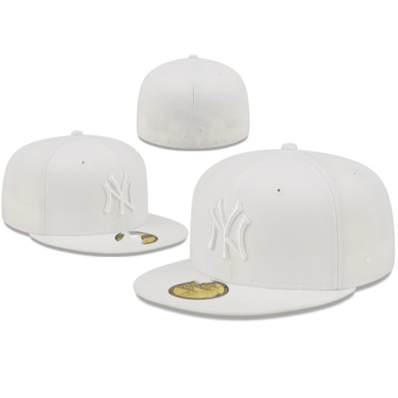 Casquette de baseball classique de couleur unie à couverture complète de l'équipe de la ligue professionnelle des Dodgers et des Yankees à visiè