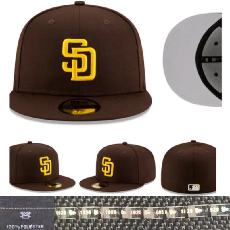 Casquette fermée de baseball brodée de haute qualité, style classique transfrontalier, de la Ligue sportive américaine, avec visière plate.