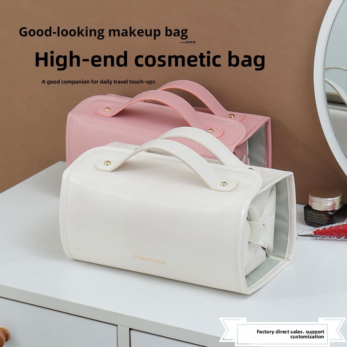 Cross-border Cosmetic Storae Box Lare Capacity Sealed Waterproof Toiletry Oranizer Portable Travel Hih-end Makeup