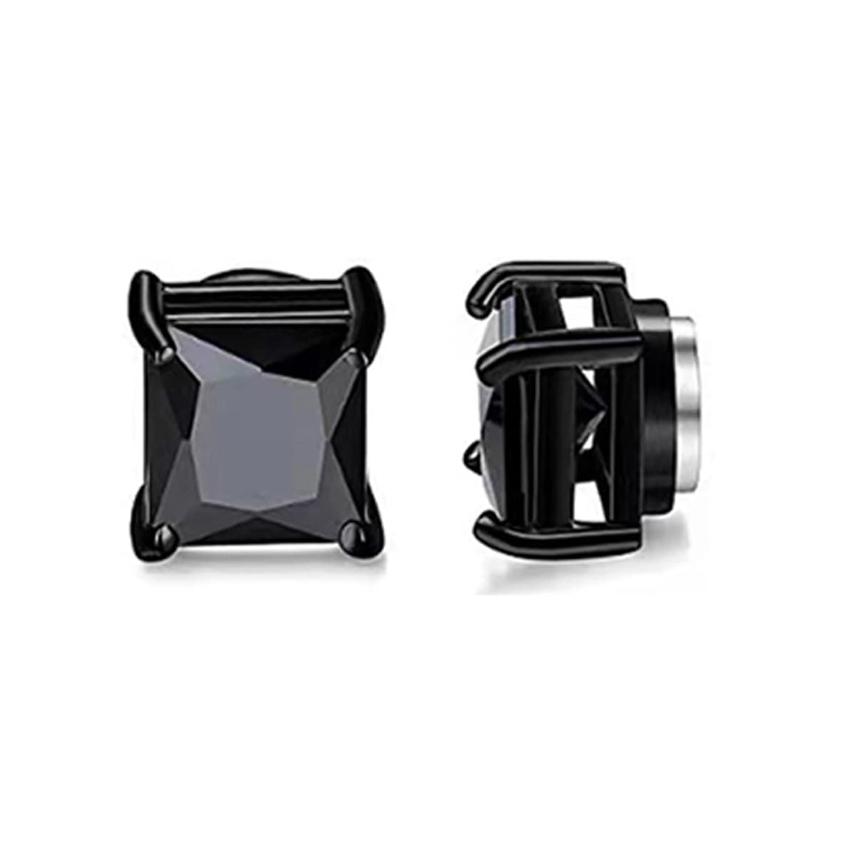 Clips d'oreilles unisexes en acier inoxydable, sans perçage, aimantés, avec zircon. Boucles d'oreilles personnalisées et tendance.