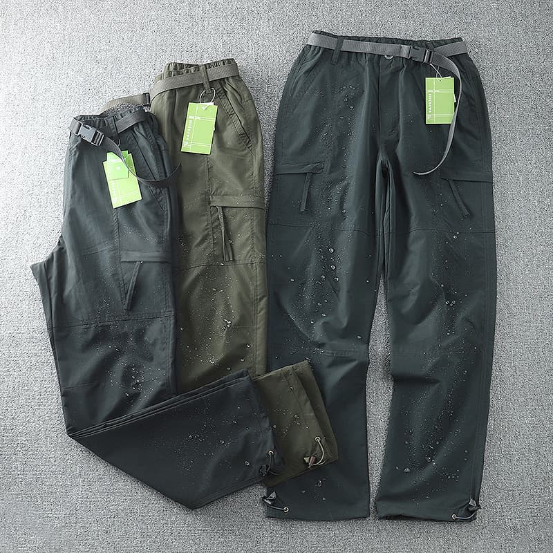 Pantalon d'été fin à poches multiples et séchage rapide pour homme, coupe ample, style décontracté, idéal pour l'alpinisme et le sport