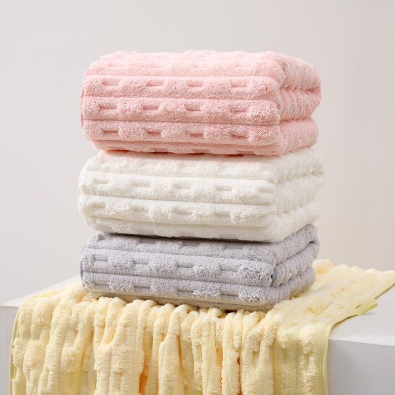 Home Textile Micrio Fiber Bamboo Velvet Bath Towel Thickened Water Absorbing Quick Drying Face Wash Towel Soft Large Bath Towel