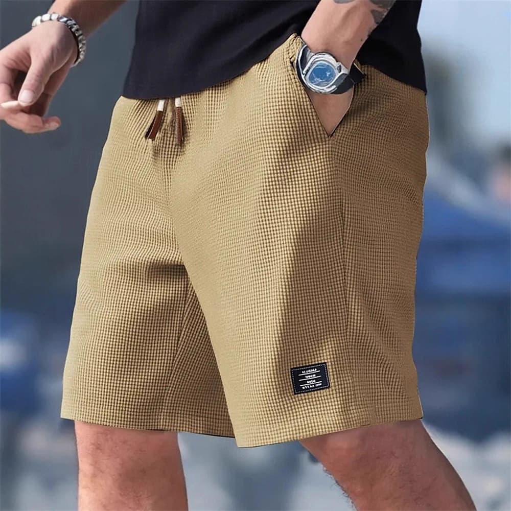 European And American Fashion Men's 3D Printed Shorts Waffle Fabric Outdoor Sports Versatile Beach Shorts