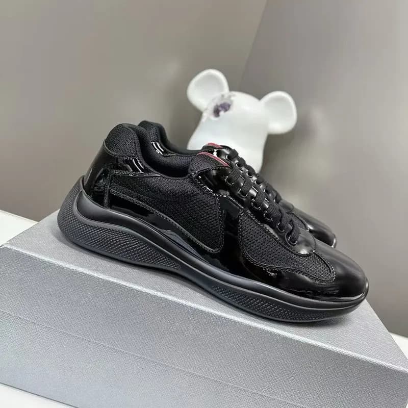 Chaussures de course à pied polyvalentes pour homme, style America Cup Black Box P Home, marque tendance, à tête ronde