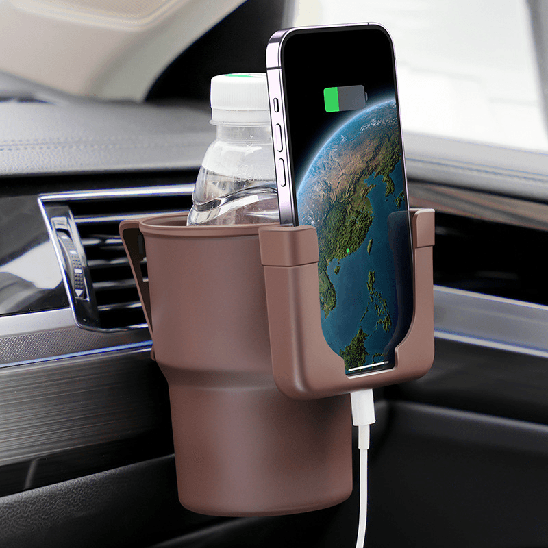 Air Vent Cup Multi-Functional Drink Organizer Car Phone Holder Storage Box Trash Can Accessories