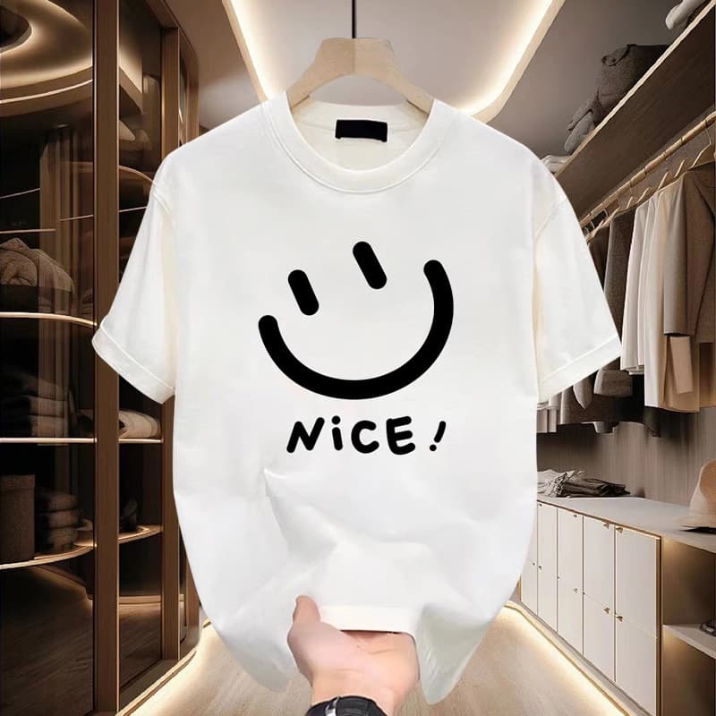 Men's Clothing Summer Cotton Short Sleeved T Shirt Men's Fashion Summer New Men's Loose Handsome Short Sleeved Clothes