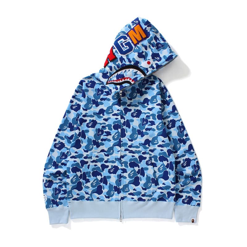 Marque à la mode tête de requin Camouflage à la mode jeunesse décontracté en peluche à capuche Cardigan veste à capuche zippée à la mode