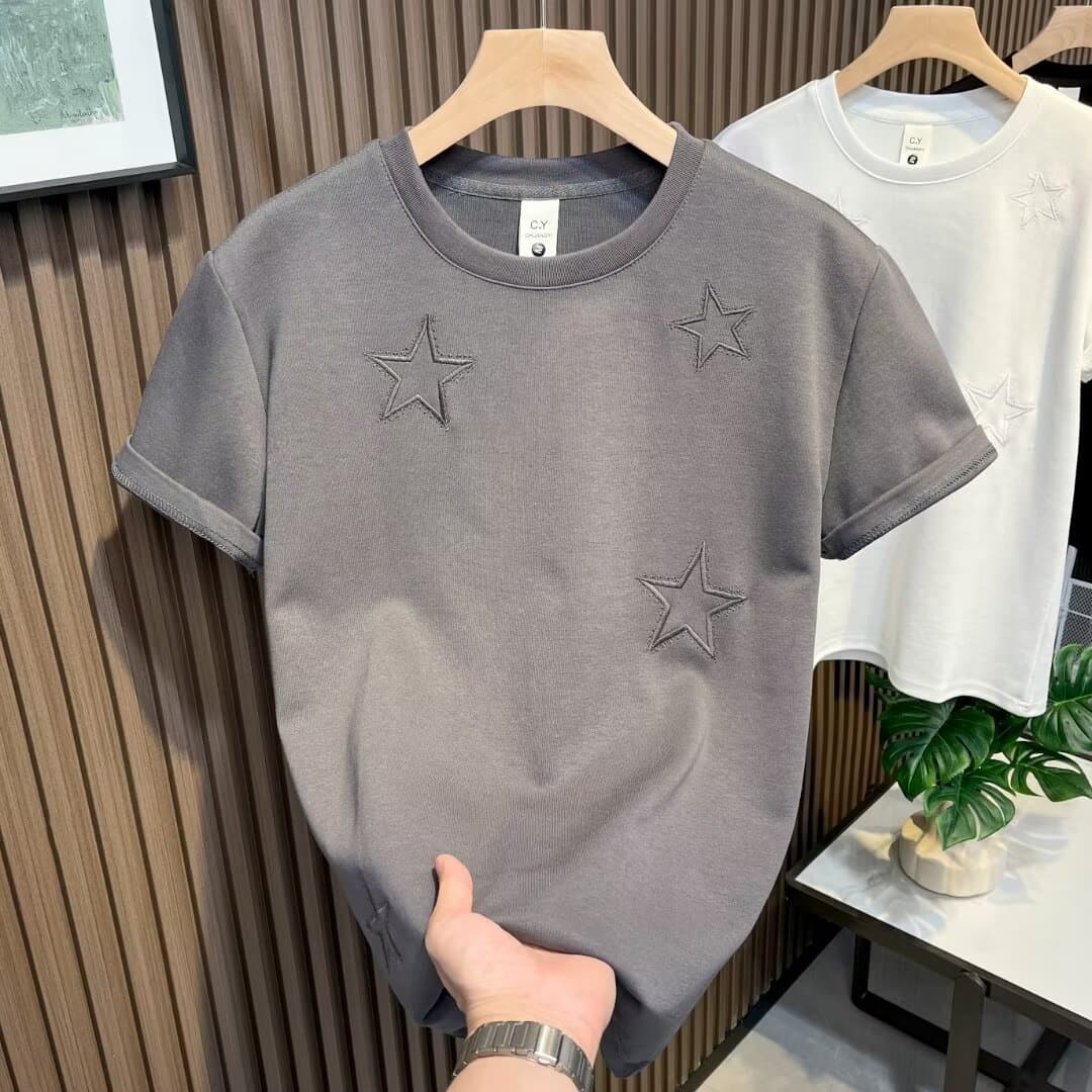 Men's Clothing New short sleeved T shirt for men in summer style simple half sleeved top loose casual brand T shirt