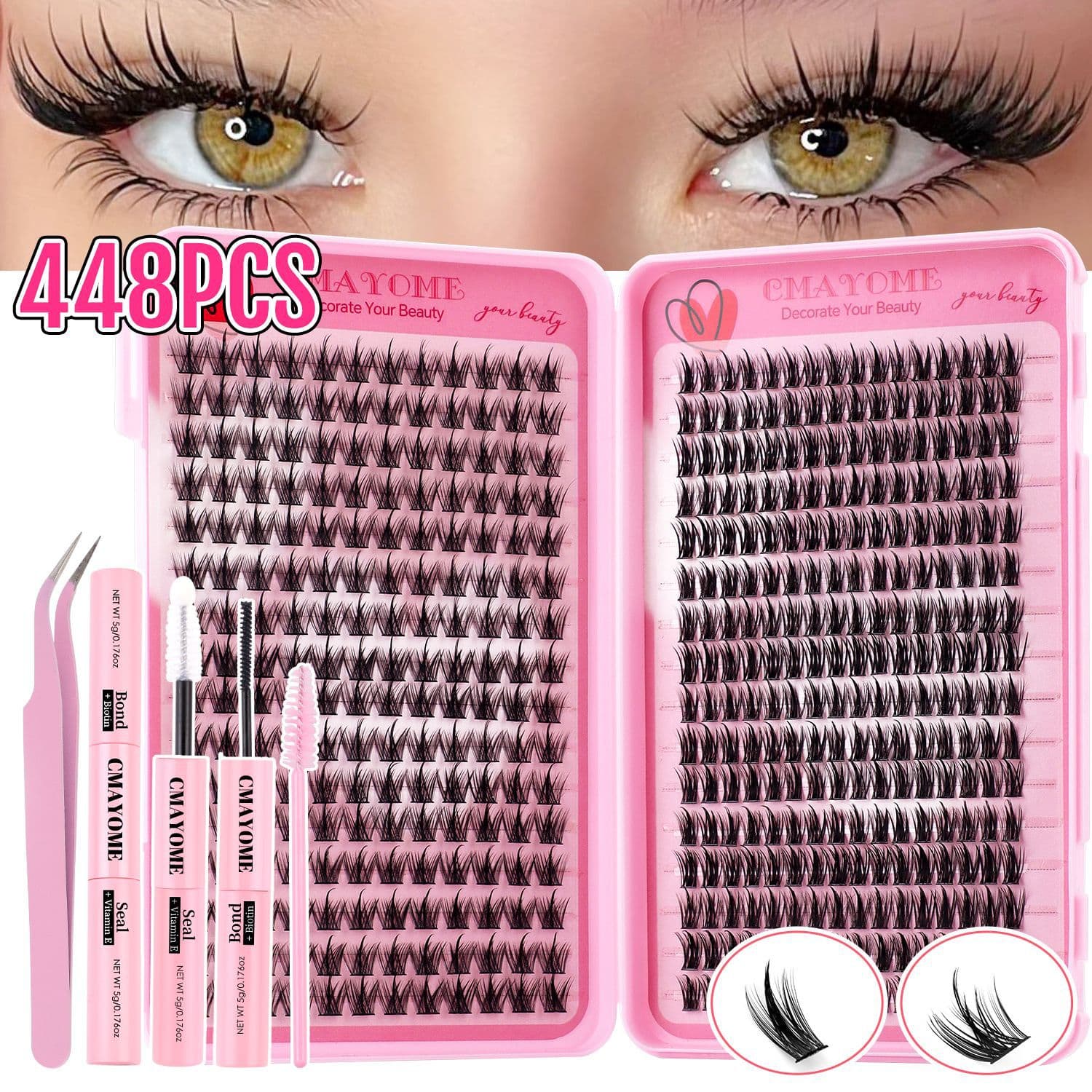 False Eyelashes - 547 Clusters C-Curl Singles DIY Segmented Set For Dense Lower Lashes