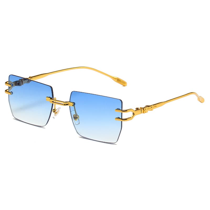 Men's Sunglasses New Square Frameless Sunglasses Personalized Cutting Edge Fashion All Match Beat Sunglasses For Women