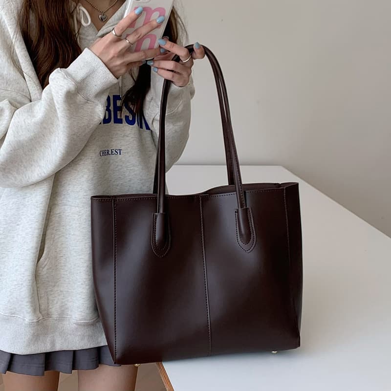 Women's Tote Bag Large Capacity Retro Commuter Bag Fashion Large Capacity Single Shoulder Bag Fashion