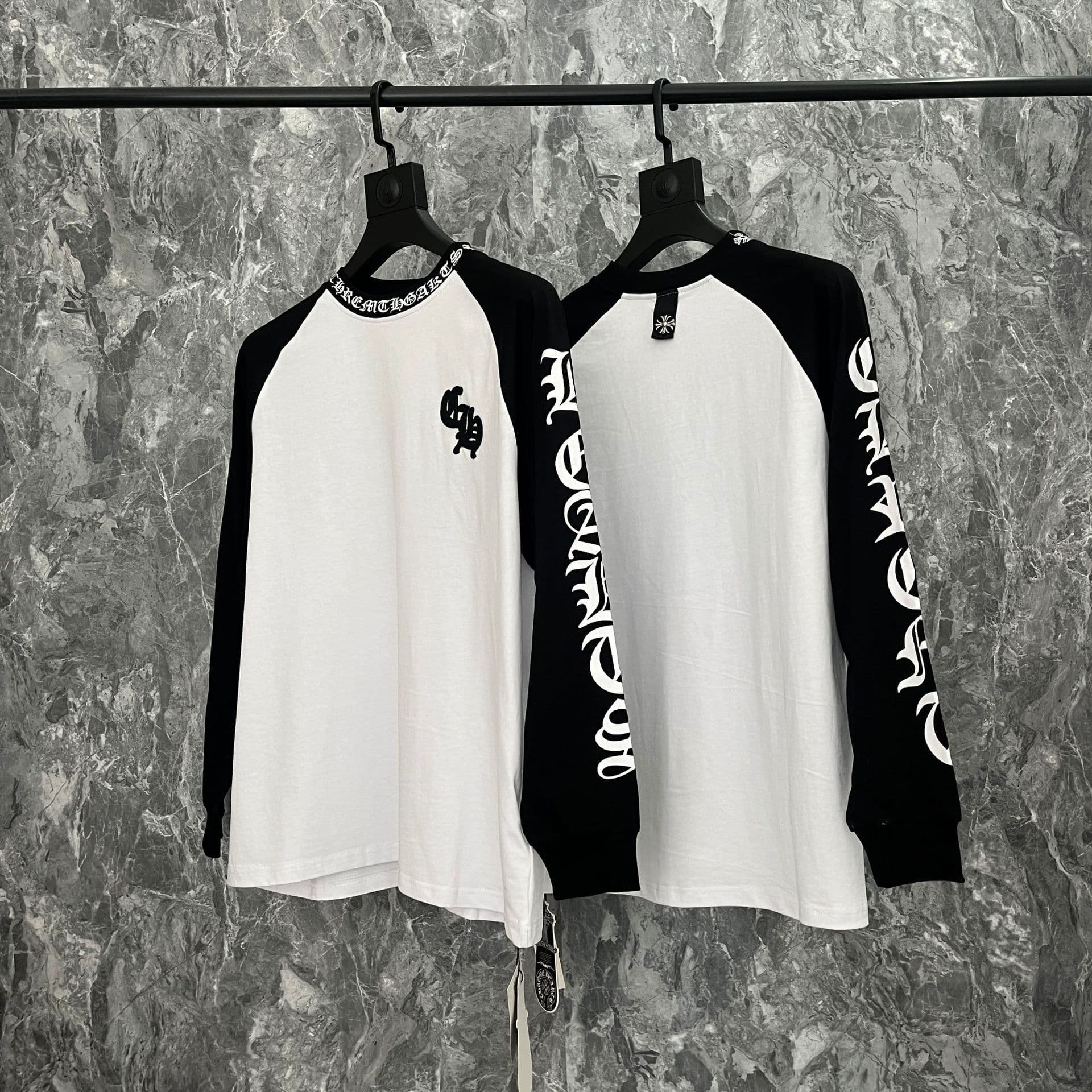 Collection de t-shirts à manches longues unisexes en pur coton double fil de haute qualité Chrome Heart