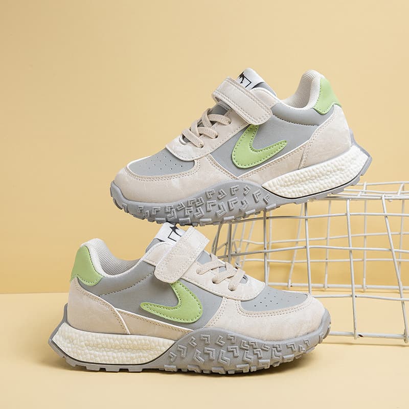 Kids' Shoes In Spring And Autumn Velcro Comfortable Breathable Running Shoes Fashionable And Versatile Boys And Girls Shoes